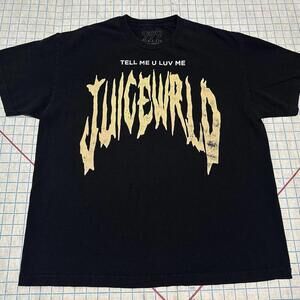Juice Wrld Legends Never Die Black Hip Hop Rap T Shirt Medium Full Front 23x28